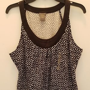 Ann Taylor knit tank with soft trim